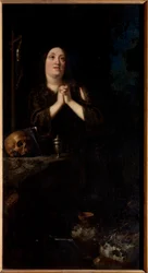 Porträtt av Maria Maddalena av Österrike som den heliga Maria Magdalena, ca 1620